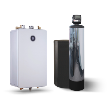 Tankless water heater and water softener